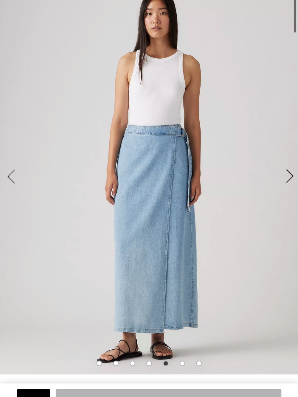 Levi's column wrap skirt size small